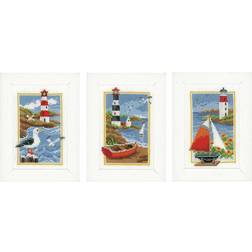 Vervaco Vervaco Miniature Kit Lighthouse, Cotton, Multi-Colour, 8 x 12 x 0.3 cm
