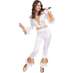 Amscan 9905717 70's Disco Queen Jumpsuit Costume, 14-16 Years-1 Pc