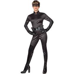 Ciao Catwoman-kostume (Kjole, kappe, bælte, maske og stofstøvler) Medium