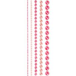 Creativ Company Half Adhesive Pearls Pink 2-8mm, 140pcs
