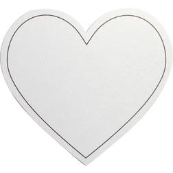 Heart, size 75x69 mm, 120 g, white, 10 pc/ 1 pack