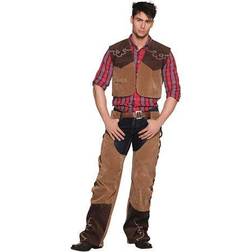 Boland 10117334 Cowboy Bruce Man Costume (Size 50/52) Unisex, Brown