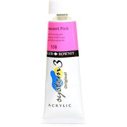 Daler Rowney System 3 Original Acrylic Paint Fluorescent Pink 59ml