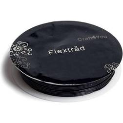 Elastik/Flextråd Sort 0,5mm 8m