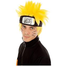 Chaks Perruque Naruto Jaune Coupe de cheveux ébouriffée Adulte