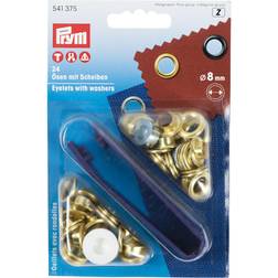 Prym Ösen mit Scheiben gold 8mm 24 Stück