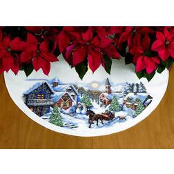 Dimensions D70-08830 Dimensions Counted X Stitch Tree Skirt: Sleigh Ride