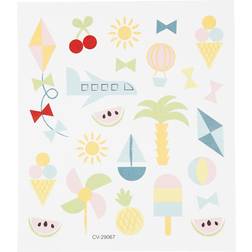 Creotime Stickers, sommerferie, 15x16,5 cm, 1 ark