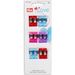 Prym Love Fabric Clips, 6cm, Pack of 12