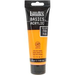 Liquitex Basics Acrylics Colors vivid red orange 4 oz. tube