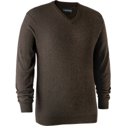 Deerhunter Kingston stickad pullover med v-hals, Dark Elm