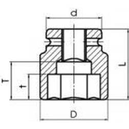 Momento 1/2" slagtop, 24 mm