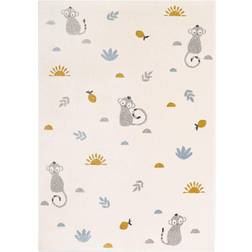 Nattiot Little Wild Monkey Honey Children's Rug 47.2x66.9"