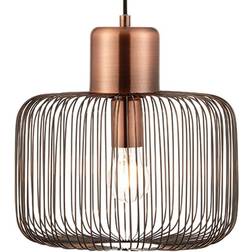 Endon Lighting Nicola Cylinder Cage Pendant Lamp 30cm