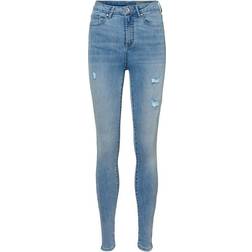 Vero Moda Sophia High Waist Skinny Fit Jeans - Blue/Light Blue Denim