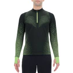 UYN Exceleration Long Sleeve Zip Men - Black/Yellow Fluo