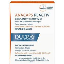 Ducray Anacaps Reactiv Food Supplement For Hair And Nails Capsules x30