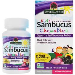 Nature's Answer Sambucus Black Elderberry Kids' Chewables 3200 mg 45 Chewable Tablets