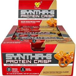 BSN Syntha-6 Protein Crisp Bar Salted Toffee Pretzel 12 Bars