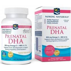 Nordic Naturals Prenatal DHA 830mg Unflavored 90 softgels