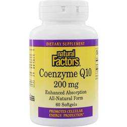 Natural Factors Coenzyme Q10 200 mg 60 Softgels 60 stk