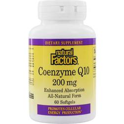 Natural Factors Coenzyme Q10 200 mg 60 Softgels