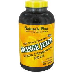 Nature's Plus Chewable Orange Juice Vitamin C 500 mg 180 Tablets