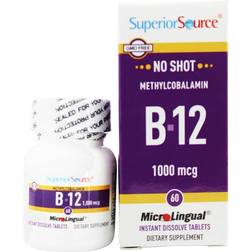 Superior Source No Shot Methylcobalamin B-12 1000 mcg 60 Tablets