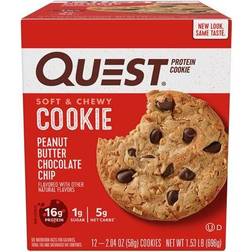 Quest Nutrition Protein Cookie Peanut Butter Chocolate Chip 12 Cookies