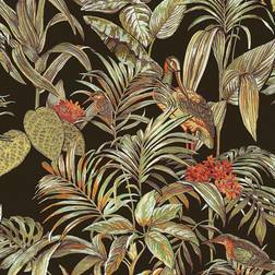 Dutch Wallcoverings Wallpaper Bird-of-Paradise Black