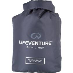 Lifeventure Silk Sleeping Bag Liner, Rectangular, Gray