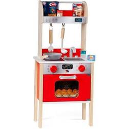 Molto Jouet de cuisine en bois My First Kitchen Rouge Mixte 10 accessoires