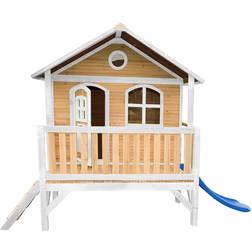 Axi Stef Playhouse Brown White with Blue Slide