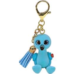 TY BEANIE BOOS Mini Boos William Blue Flamingo Keyring 25063