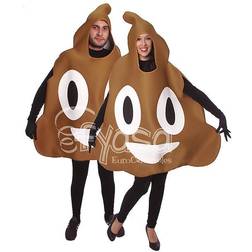 Fyasa 706428-T04 Emoticon Poop Fancy Dress Costume for 12 Years Above, Multi-Color, Large