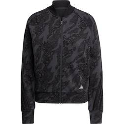 adidas Women's Sportswear Future Icons Animal Print Track Jacket - Carbon/Black