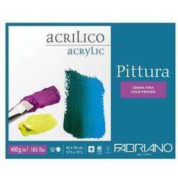 FABRIANO Pittura Acrylique Bloc 4cotes 10f 400g 30x40