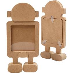 Creativ Company Robotramme Højde 17 cm hulstørrelse 6 x 6,5 cm MDF