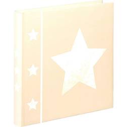 Hama “Skies” Photo Album (jumbo album with 60 pages, for 240 photos in 10x15 format, Star motif, 30cm x 30cm) XL Beige Photo Book