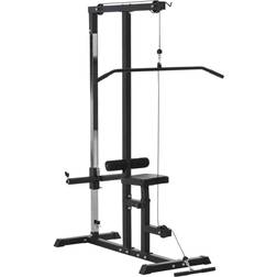 Homcom Exercise Pulldown Machine Power Tower with Adjustable Seat Cables