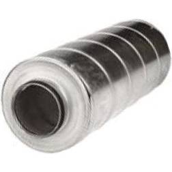 Lindab Lyddæmper SLU 160 med 50 mm isolering. Længde 975 mm, ydre diameter 260 mm