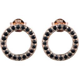 Everneed Caroline Earrings - Rose Gold/Black