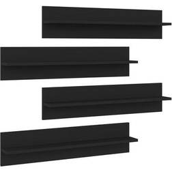 vidaXL - Estantería de Pared 80cm 4pcs