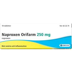 Naproxen Orifarm 250mg 10 st Tablett