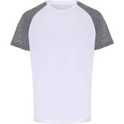 Tridri Contrast Sleeve Performance T-shirt Men - White/Black Melange