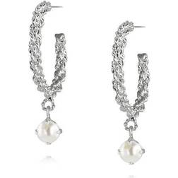 Caroline Svedbom Elena Earrings - Silver/Pearl