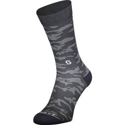 Scott Trail Camo Crew Socks Unisex - Dark Grey/White