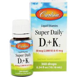 Carlson Super Daily D3 plus K2 0.34 fl oz