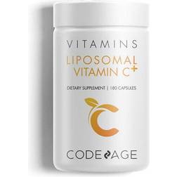 Codeage Codeage Liposomal Vitamin C 1500mg with Zinc Elderberry Citrus Bioflavonoids 180 Capsules