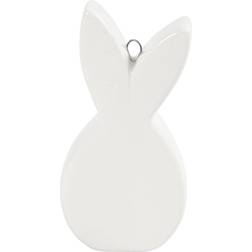 Creativ Company Hare L: 7,2 cm, B: 3,6 cm, hvid, 3stk. tykkelse 1,4 cm